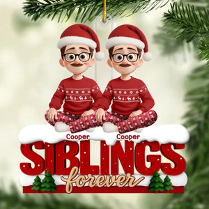 Custom Acrylic Ornament - Personalized Christmas Birthday Gifts For Brother, Sister - Together We Make Life Brighter