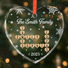 Custom Scrabble Circle Glass Ornament - Personalized Christmas Birthday Gifts For Mom, Dad, Brother, Sister, Kids - Where Hearts Feel At Home
