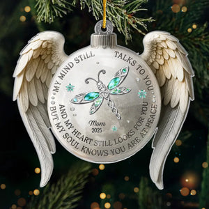 Custom Acrylic Ornament - Personalized Christmas Memorial Sympathy Gifts For Loss Of Mom, Dad - Holding You In Gentle Memory