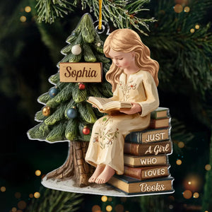 Custom Acrylic Ornament - Personalized Christmas Bookish Gifts For Book Lovers, Bookworms, Readers - Dreaming In Chapters