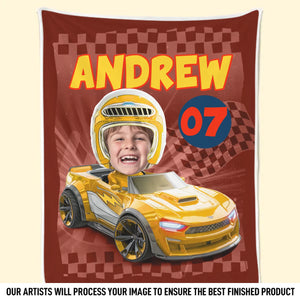 Custom Photo Blanket - Personalized Birthday Gifts For Kids - Racing My Own Way
