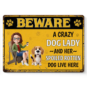 Custom Home Decor Metal Sign - Personalized Birthday Gifts For Dog Lovers, Dog Dad And Mom - Dogs Rule Here