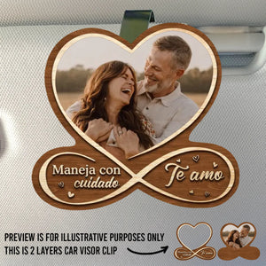 Clip Personalizado Para Visera De Coche Con Foto – Regalo De Aniversario De Boda Personalizado Para Esposo Y Esposa, Para Él Y Para Ella - Juntos Para Siempre