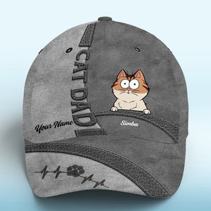 Keep Calm And Love Cats Black - Cat Personalized Custom Hat, All Over Print Classic Cap - New Arrival, Gift For Pet Owners, Pet Lovers