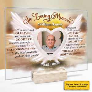 In Death I Love You Still - Personalized Acrylic Plaque - Upload Image, Husband Wife