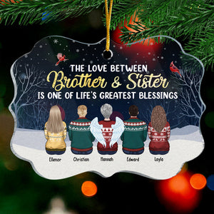 One Of Life's Greatest Blessings - Personalized Custom Benelux Shaped Acrylic Christmas Ornament - Gift For Siblings, Christmas Gift