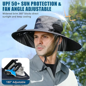 Custom Hat With Fans Solar Power - Personalized Garden Gifts For Gardeners, Dog Lovers, Dog Dad And Mom - Garden Goals and Furry Friends
