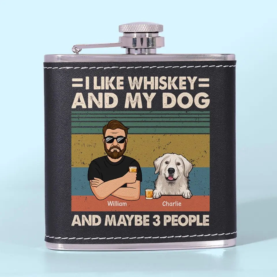 Un chien est un lien entre inconnus - Flasque personnalisée pour chien - Fête des pères, cadeau pour les propriétaires d'animaux et les amoureux des animaux