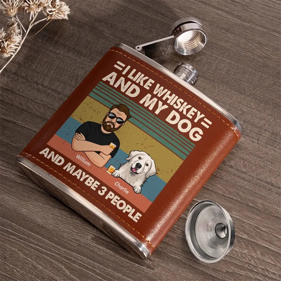 Un chien est un lien entre inconnus - Flasque personnalisée pour chien - Fête des pères, cadeau pour les propriétaires d'animaux et les amoureux des animaux