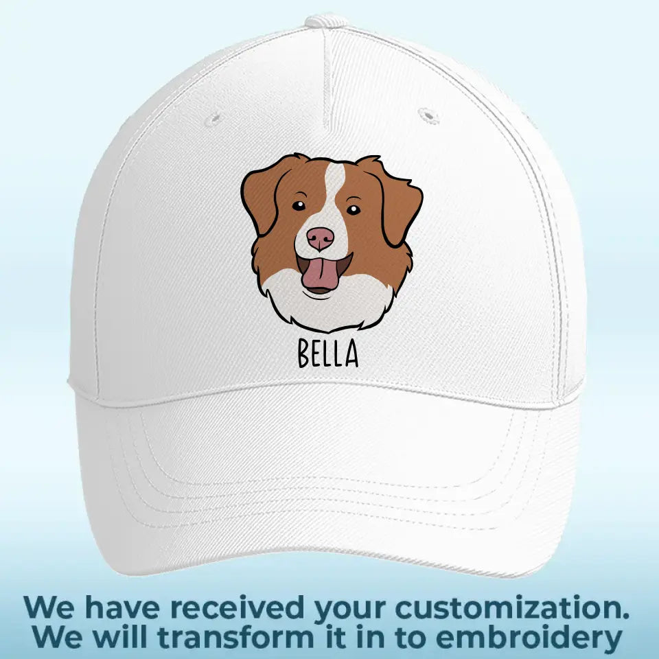 Photo personnalisée : La vie serait dure sans toi ! Casquette brodée personnalisée pour chien et chat ! Cadeau pour les propriétaires et les amoureux des animaux.