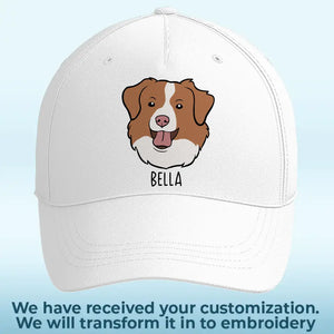 Photo personnalisée : La vie serait dure sans toi ! Casquette brodée personnalisée pour chien et chat ! Cadeau pour les propriétaires et les amoureux des animaux.
