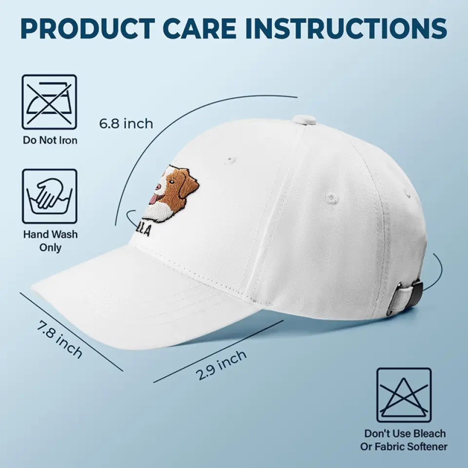 Photo personnalisée : La vie serait dure sans toi ! Casquette brodée personnalisée pour chien et chat ! Cadeau pour les propriétaires et les amoureux des animaux.
