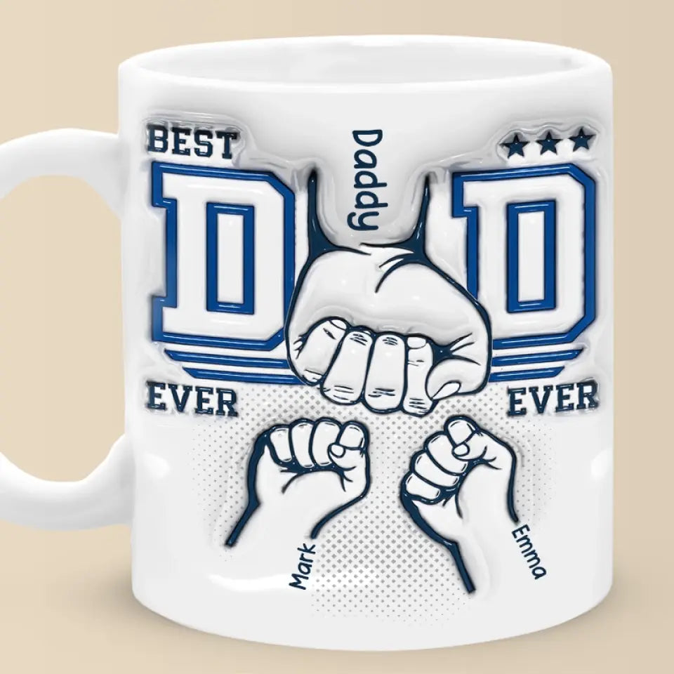 Notre lien est éternel - Mug personnalisé avec effet gonflé en 3D - Cadeau pour la fête des pères, papa, grand-père