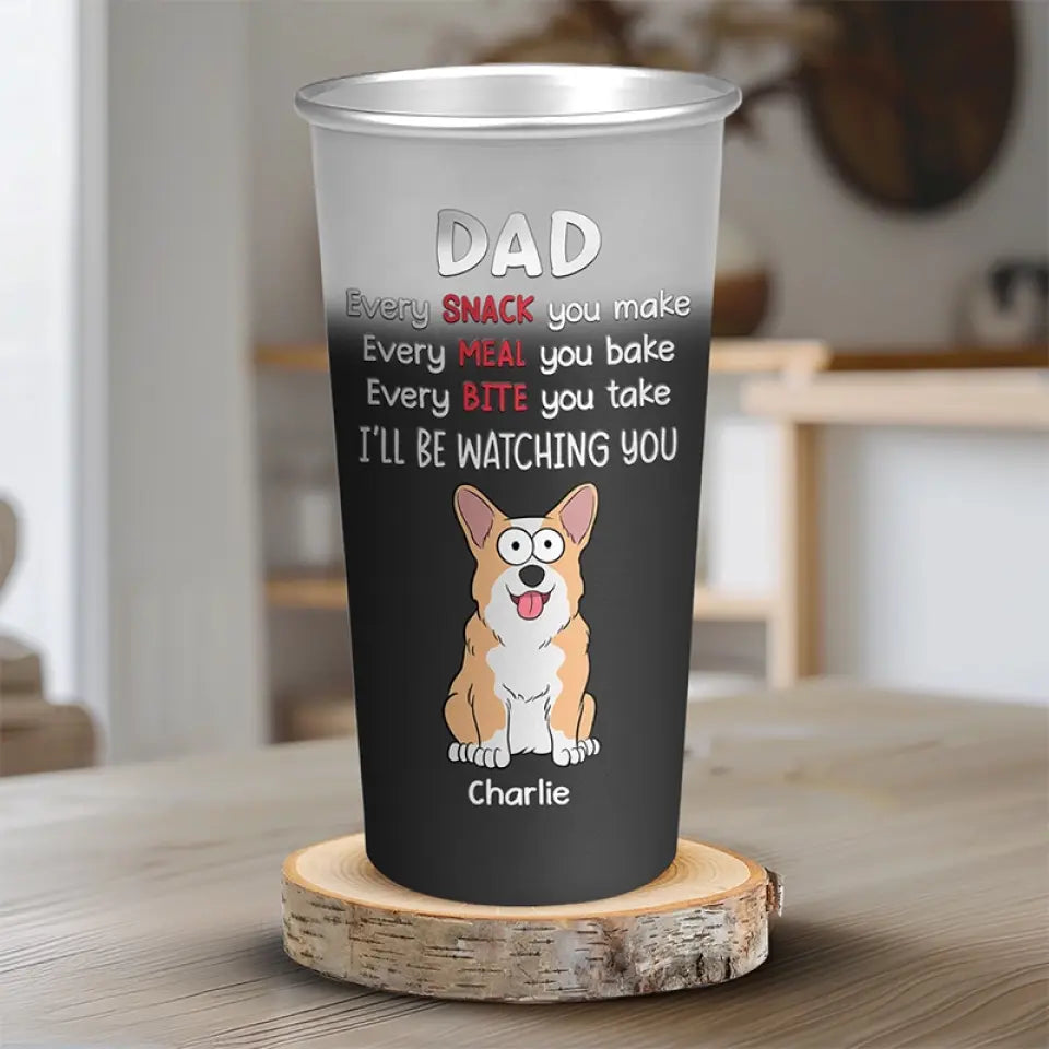 Vous savez que j'adore les collations - Gobelet personnalisé en aluminium à couleur changeante pour chien - Cadeau pour les propriétaires d'animaux et les amoureux des animaux