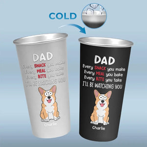 Vous savez que j'adore les collations - Gobelet personnalisé en aluminium à couleur changeante pour chien - Cadeau pour les propriétaires d'animaux et les amoureux des animaux