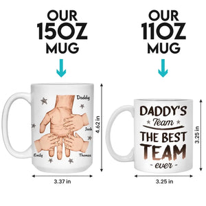 La meilleure équipe de tous les temps - Mug personnalisé pour la famille - Fête des pères, cadeau pour papa, grand-père