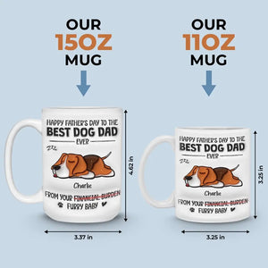 Le temps passé avec les chiens n'est jamais suffisant - Mug personnalisé avec effet gonflable 3D - Fête des Pères, cadeau pour les propriétaires d'animaux et les amoureux des animaux