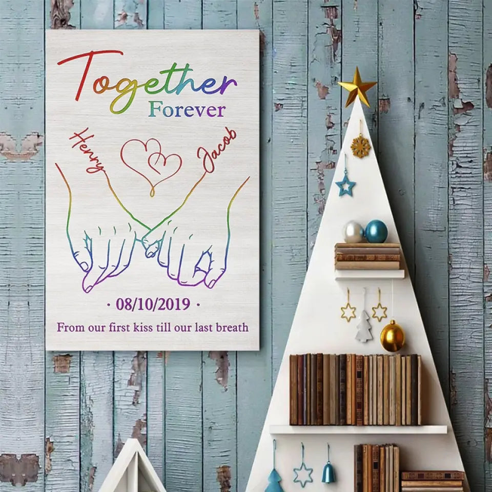 Fier d'aimer qui j'aime, Couples LGBTQ+ - Cadeau pour couples, Affiche verticale personnalisée