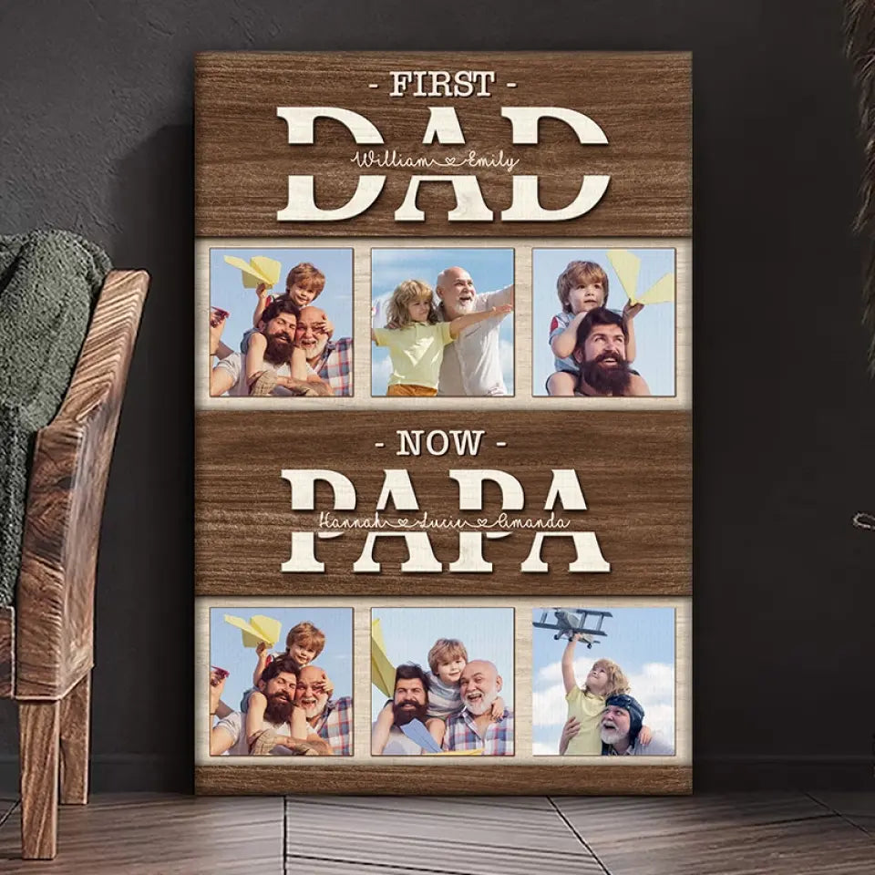 Photo personnalisée « Je sais que tu m'aimes inconditionnellement » - Toile verticale personnalisée pour la famille - Cadeau pour la fête des pères