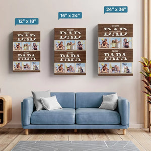 Photo personnalisée « Je sais que tu m'aimes inconditionnellement » - Toile verticale personnalisée pour la famille - Cadeau pour la fête des pères