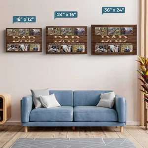 Photo personnalisée « N'oublie jamais que je t'aime » - Toile horizontale personnalisée pour la famille - Cadeau pour la fête des pères