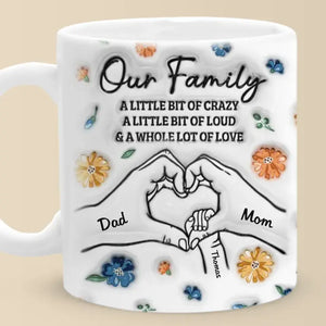Toujours, pour toujours et quoi qu'il arrive - Mug personnalisé avec effet gonflé en 3D - Cadeau pour les membres de la famille