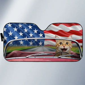 Pare-soleil personnalisé pour pare-brise de voiture, protection de vitre de voiture, cadeau pour propriétaires et amoureux des animaux.