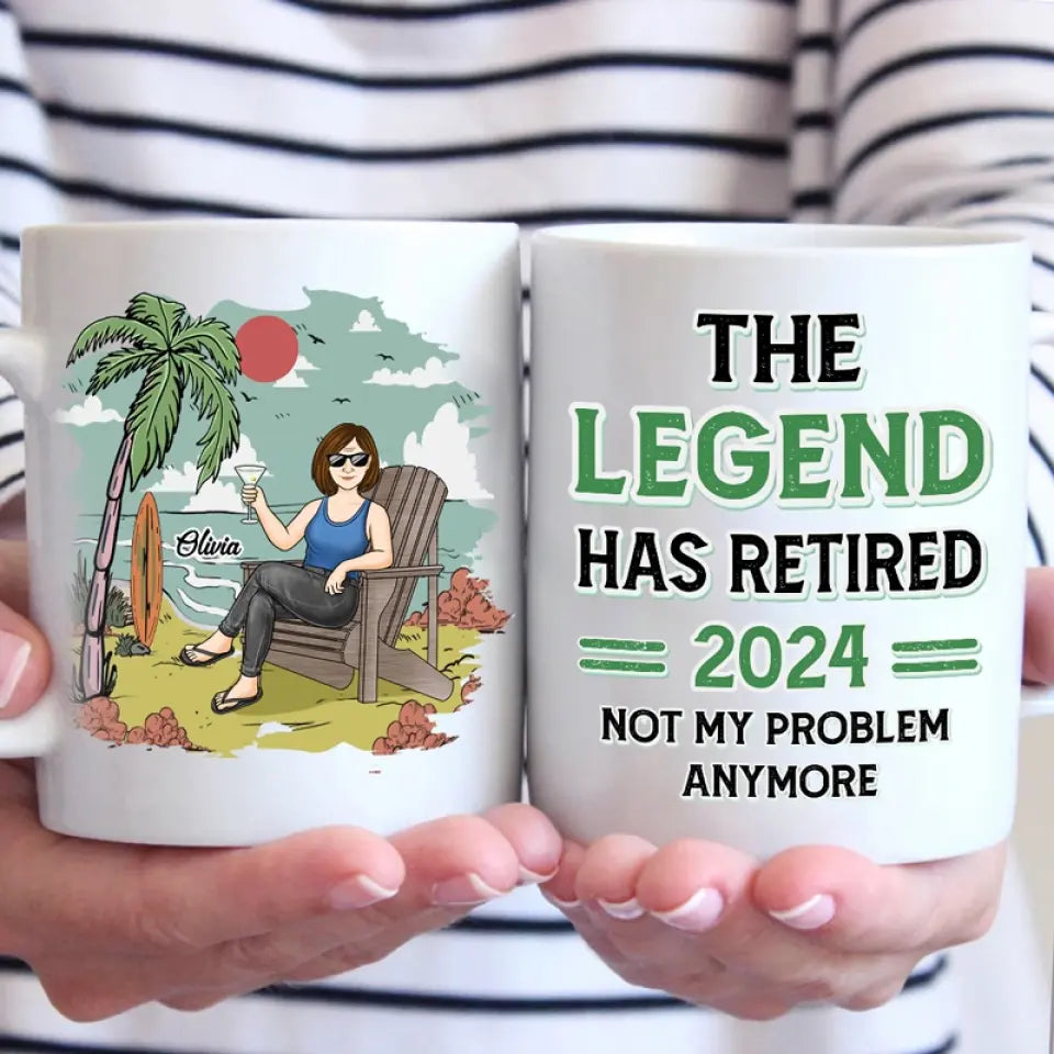 Ce n'est plus mon problème - Mug personnalisé - Cadeau d'appréciation et de départ à la retraite pour collègues, collègues de travail, collègues