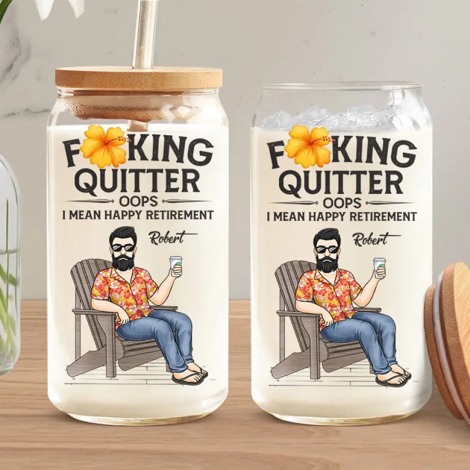 Chaque jour est un week-end - Tasse en verre personnalisée, tasse à café glacé - Appréciation, cadeau de retraite pour collègues, amis de travail, collègues