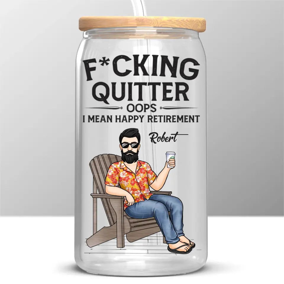 Chaque jour est un week-end - Tasse en verre personnalisée, tasse à café glacé - Appréciation, cadeau de retraite pour collègues, amis de travail, collègues