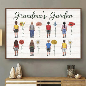 Je serai là pour toi - Affiche horizontale personnalisée pour la famille - Cadeau pour grand-mère