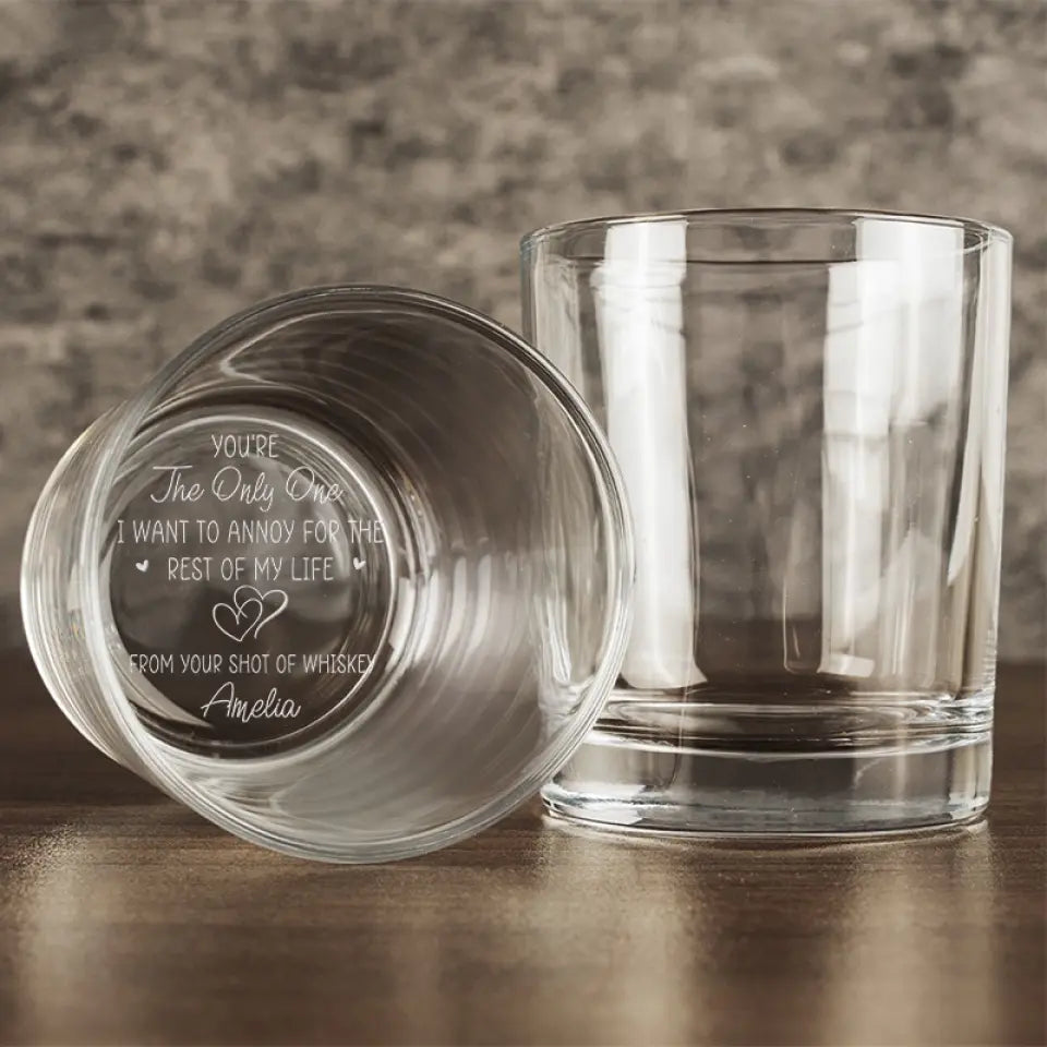 Je suis à toi, aucun retour ni remboursement ! Verre à whisky personnalisé pour couple ! Cadeau pour mari et femme, anniversaire