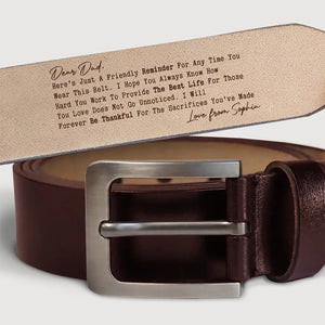 Nous serons éternellement reconnaissants - Famille, ceinture en cuir gravée personnalisée - Fête des pères, cadeau pour papa, grand-père