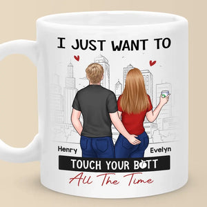 Every Touch Is A Reminder Of Our Love - Couple Personalized Custom Mug - Gift For Husband Wife, Anniversary