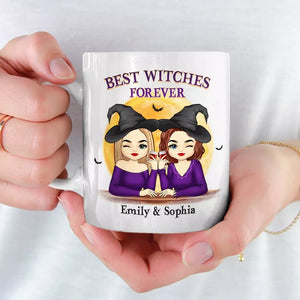 Meilleures sorcières pour toujours - Mug personnalisé pour meilleure amie - Cadeau d'Halloween pour meilleures amies, meilleures amies, sœurs