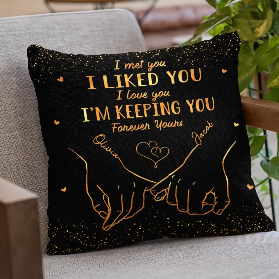 Ensemble, célébrons notre lien indéfectible ! Coussin personnalisé pour couple - Cadeau pour mari et femme, anniversaire
