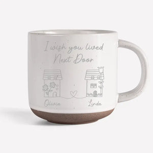 J'aimerais que tu habites à côté - Mug en céramique personnalisé Bestie - Cadeau pour meilleures amies, meilleures amies, sœurs