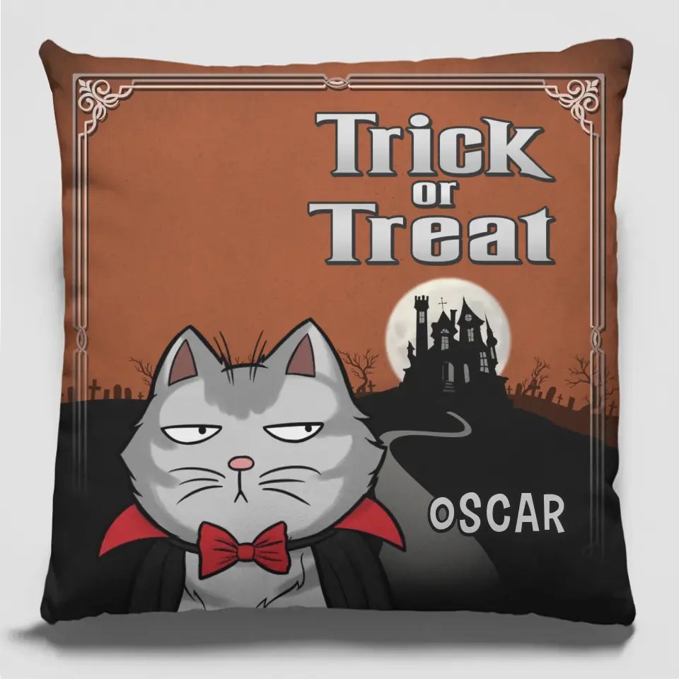 Vous feriez mieux de savoir qui dirige la maison - Coussin personnalisé pour chat - Cadeau d'Halloween pour les propriétaires d'animaux et les amoureux des animaux