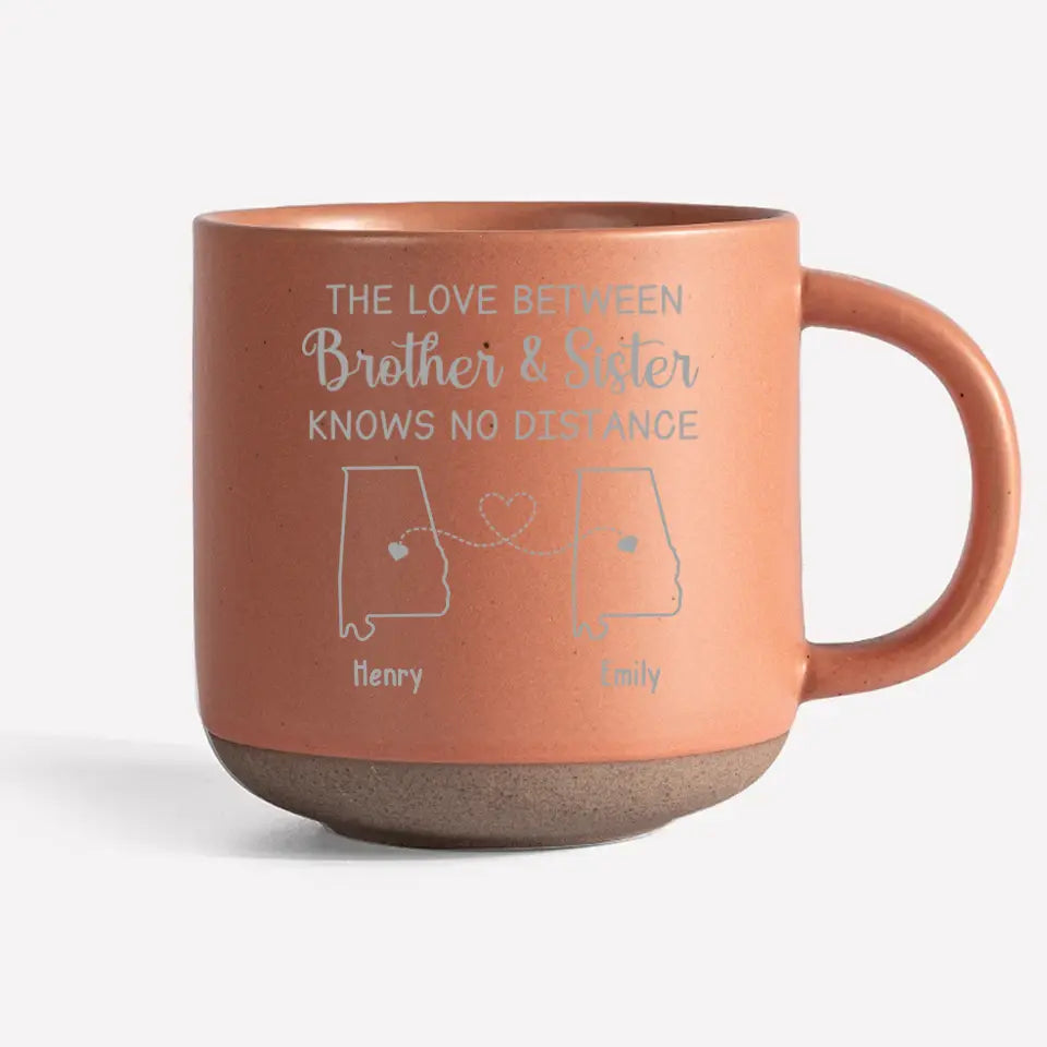 L'amour entre frères et sœurs - Mug personnalisé en céramique pour famille - Cadeau pour frères et sœurs