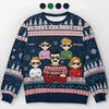 Family Will Always Be Connected By Heart - Family Personalized Custom Ugly Sweatshirt - Unisex Wool Jumper - Christmas Gift For Family Members