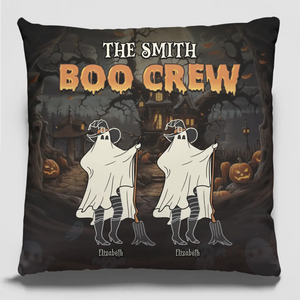 We Are Boo Crew - Coussin personnalisé pour la famille - Cadeau d'Halloween pour les membres de la famille