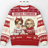 Love Is Beautiful, Friendship Is Better - Besties Personalized Custom Ugly Sweatshirt - Unisex Wool Jumper - Christmas Gift For Best Friends, BFF, Sisters