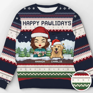 The Woof Of Christmas Love - Dog & Cat Personalized Custom Ugly Sweatshirt - Unisex Wool Jumper - Christmas Gift For Pet Owners, Pet Lovers