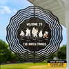 Welcome Foolish Mortals - Family Personalized Custom Wind Spinner - Halloween Gift For Family Members