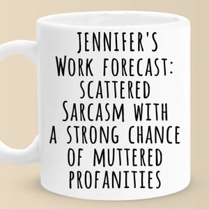 Mes prévisions de travail - Tasse personnalisée pour collègue - Cadeau de Noël pour collègues, amis de travail, collègues