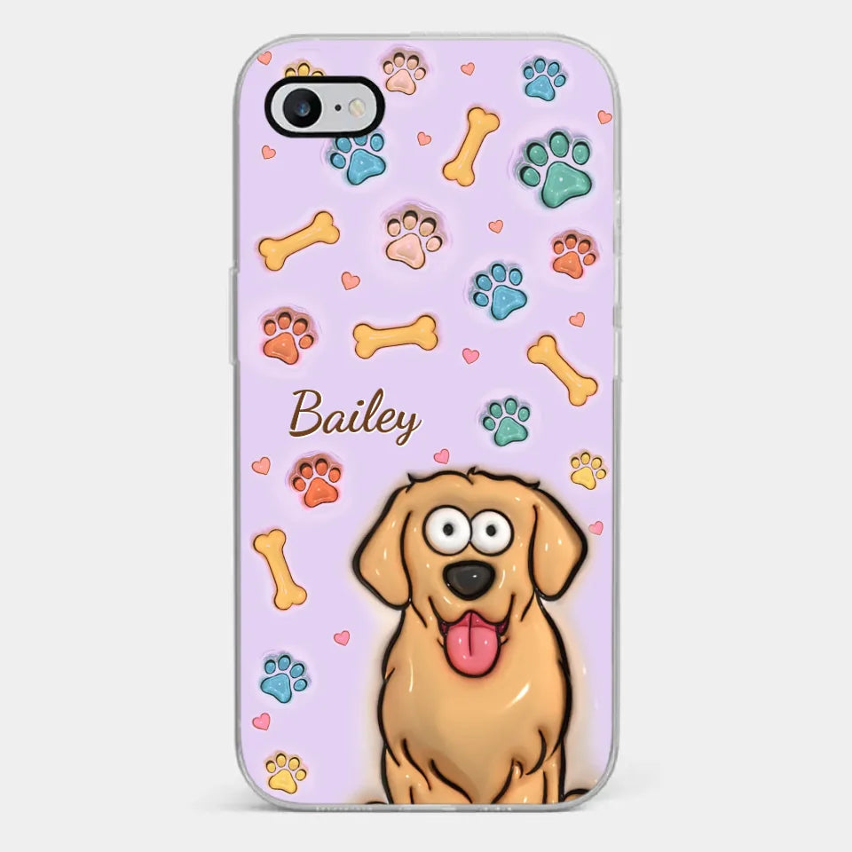 Furry Friends Make Life Brighter - Dog & Cat Personalized Custom 3D Inflated Effect Printed Clear Phone Case - Gift For Pet Owners, Pet Lovers