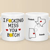 Custom Long Distance Mug - Personalized Best Friend Christmas Birthday Gifts For Women, Besties, Sisters, BFF - Cherishing Moments With Besties This Holiday