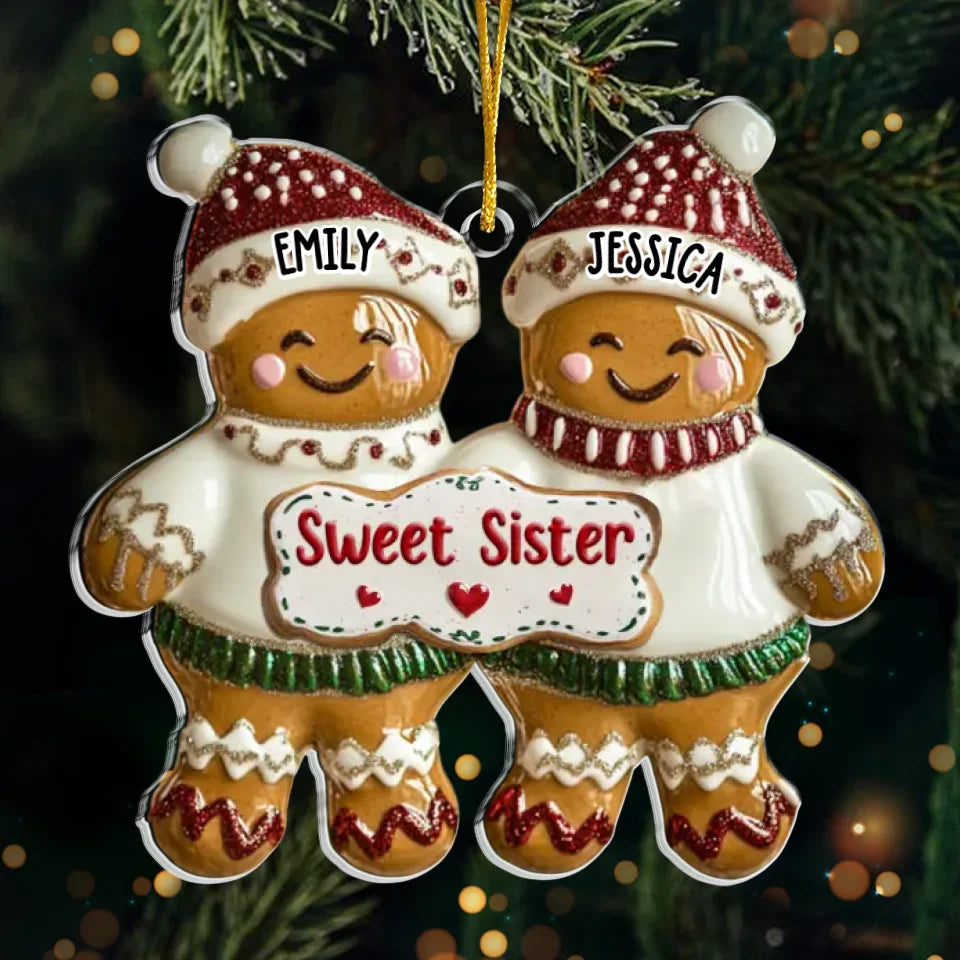 La joie des fêtes est meilleure lorsqu'elle est partagée - Décoration personnalisée pour meilleure amie - Forme personnalisée en acrylique - Cadeau de Noël pour meilleures amies, meilleures amies, sœurs