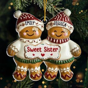 La joie des fêtes est meilleure lorsqu'elle est partagée - Décoration personnalisée pour meilleure amie - Forme personnalisée en acrylique - Cadeau de Noël pour meilleures amies, meilleures amies, sœurs