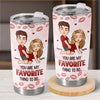 Time Only Deepens The Love We Share - Couple Personalized Custom Tumbler - Christmas Gift For Husband Wife, Anniversary